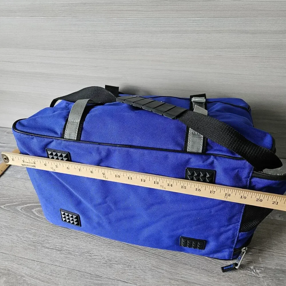 SAMSONITE Blue Carry On Weekend Duffle‎ Bag Luggage Gym Strap w/Shoe Storage